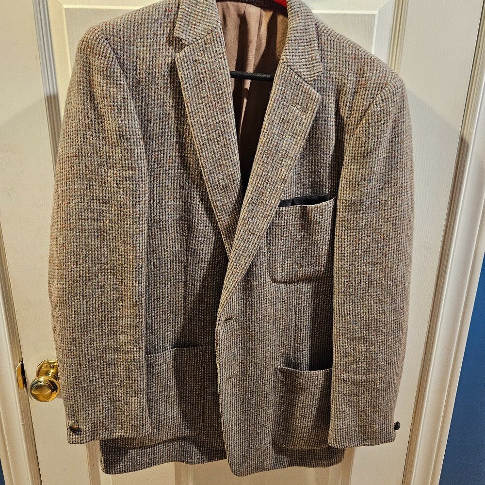 Vintage Handwoven Harris Tweed Sport Coat